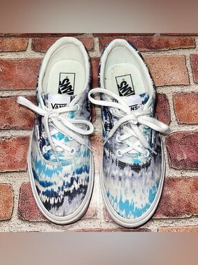 Pre-Owned Vans Doheny Blue Tie Dye Casual Skate Shoes Sneakers Size 8 508731